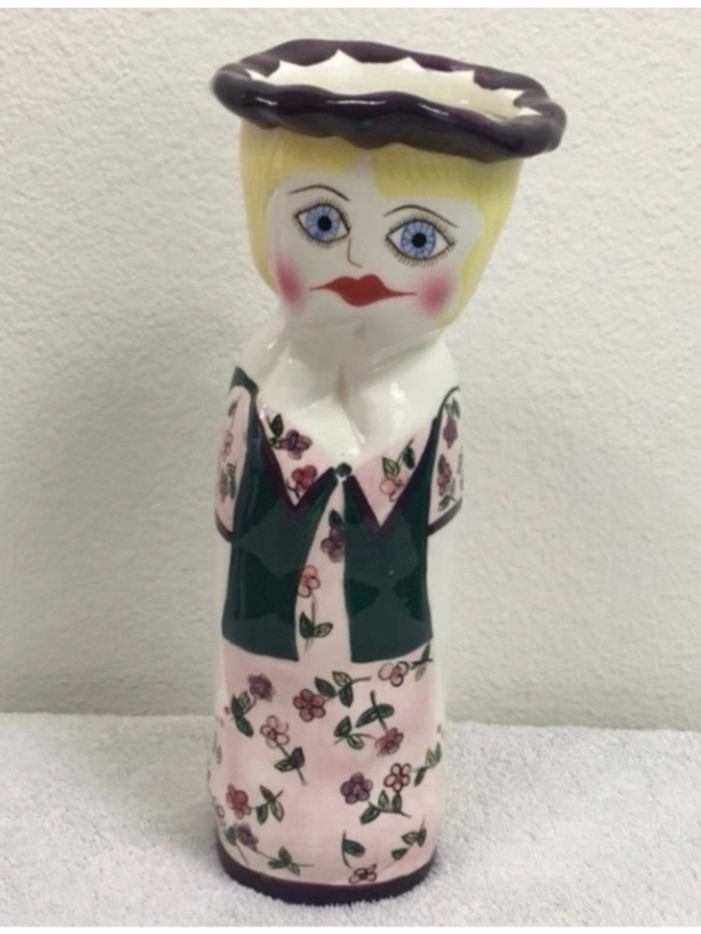 Bella Casa By Susan Paly By Ganz Hillary Blush Green Tall Ceramic Flower Vase